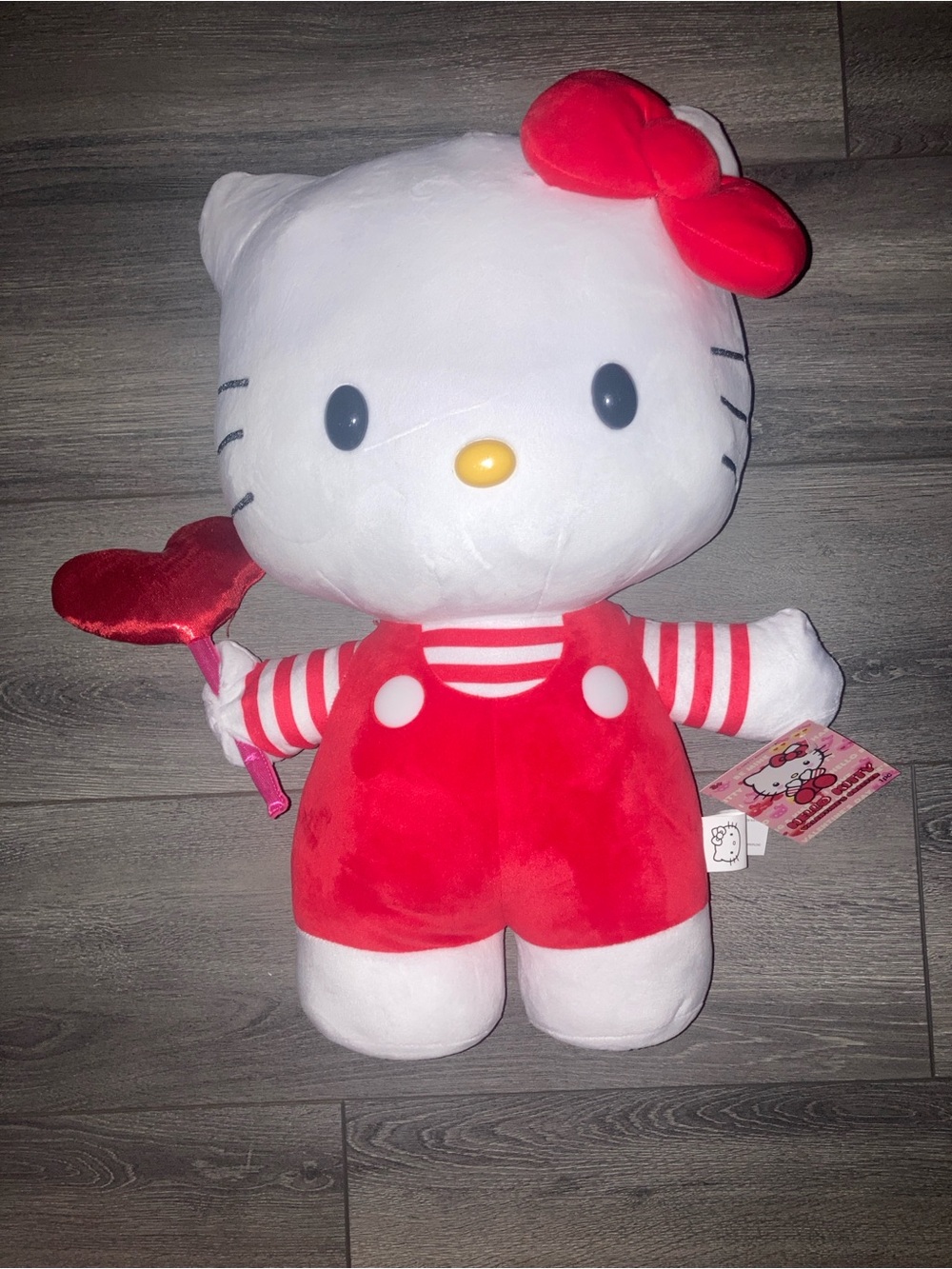 Hello Kitty Plush in Red and White with Heart Wand